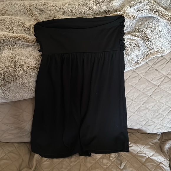 Black Cover-up or Dress with Ruffles on Top - Picture 2 of 3